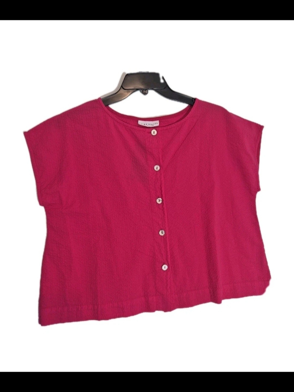 Relaxed Button-Front Women’s Top - Fuchsia